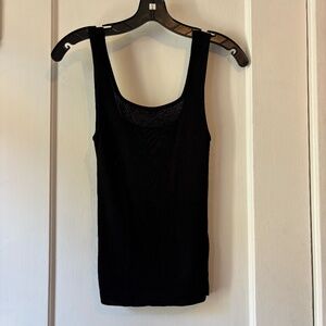 NWOT MADEWELL Black Sheer Knit Tank Top